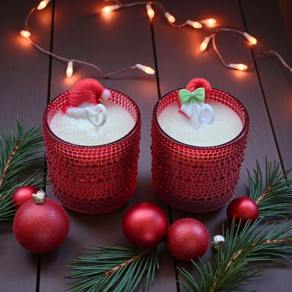 Handmade Holiday Candle ✦ Apple Cinnamon ✦ Soy Wax in 2oz Shot Glass NWT